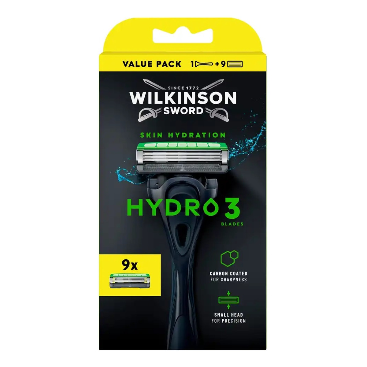 Wilkinson Sword Hydro 3 maszynka do golenia + wkłady 9szt