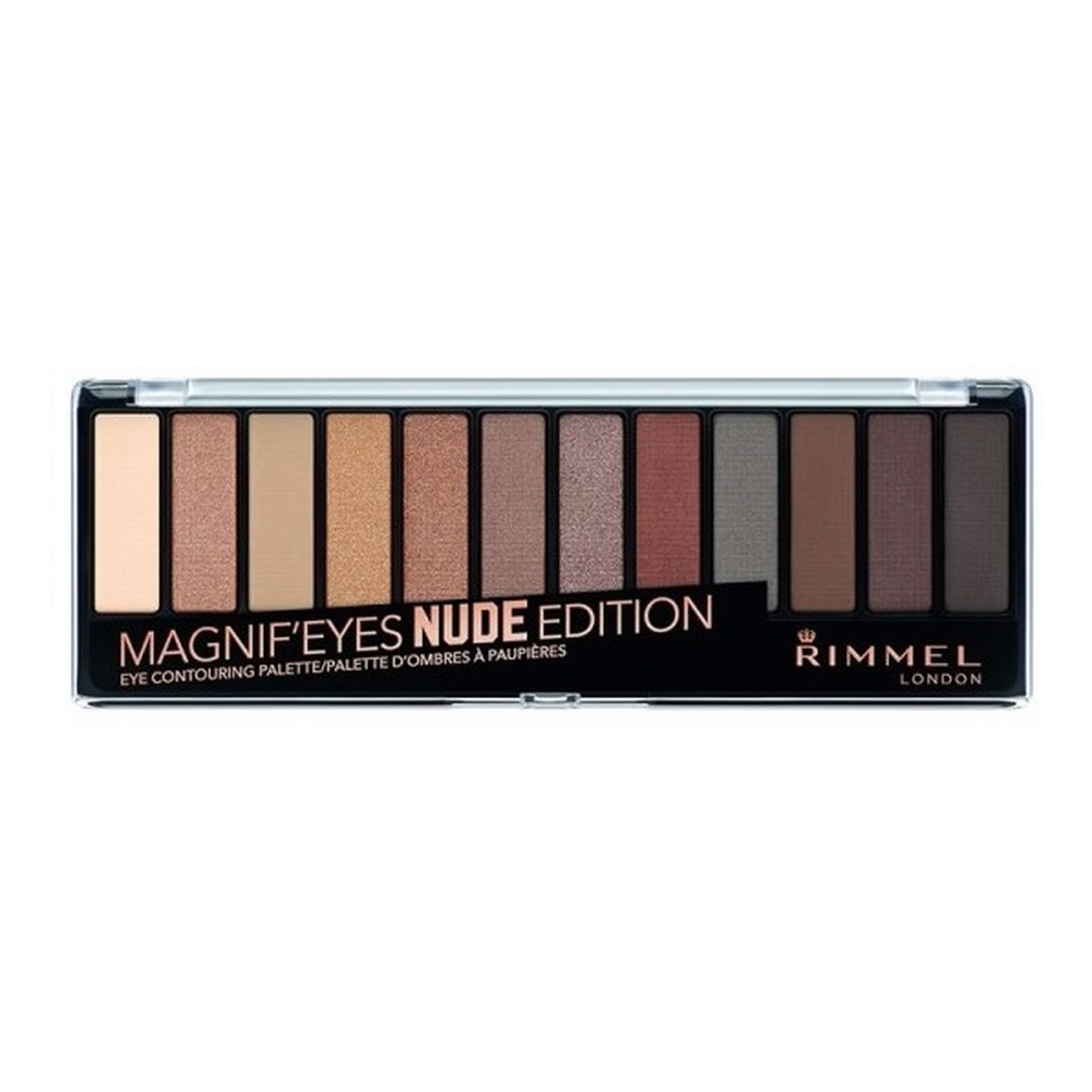 Rimmel Magnif'eyes eyeshadow palette paleta cieni 001 nude edition 14.16g
