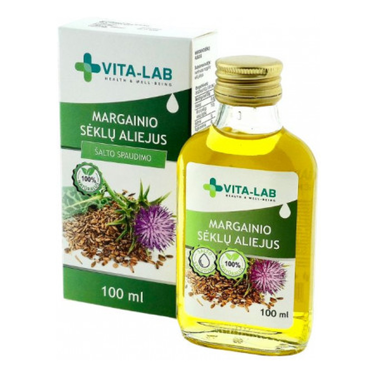 Vita-Lab Olej z nasion ostropestu 100% naturalny tłoczony na zimno 100ml