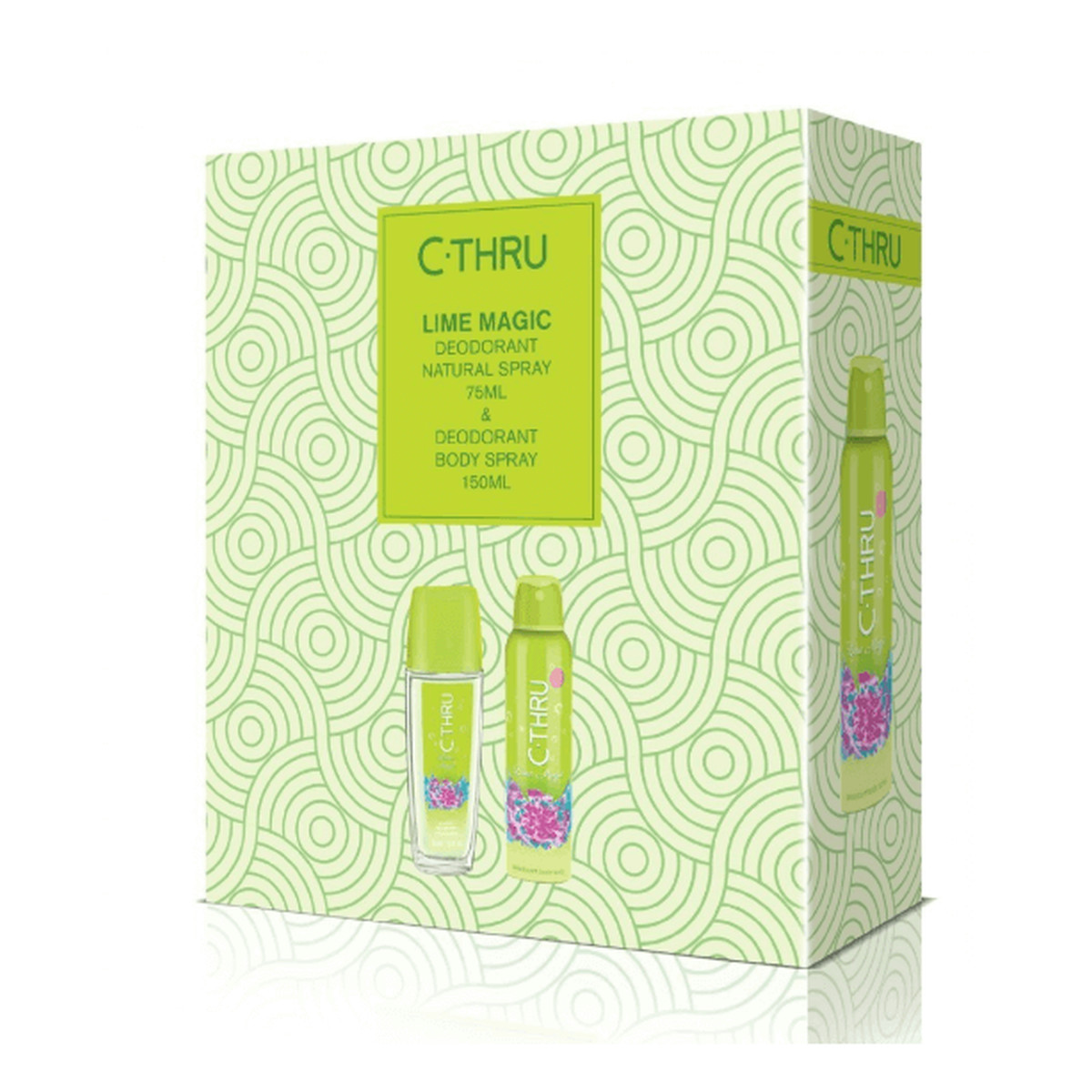 C-Thru Zestaw prezentowy Lime Magic (Dezodorant 150 ml + Dezodorant 75ml)