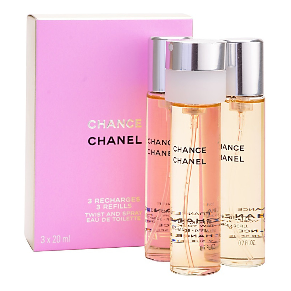 Chanel Chance woda toaletowa dla kobiet 3x20ml 60ml