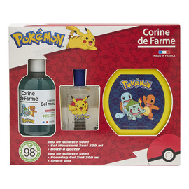 Zestaw prezentowy Pokemon (woda toaletowa 30ml + żel pieniący 3w1 300ml + pudełko na przekąski)