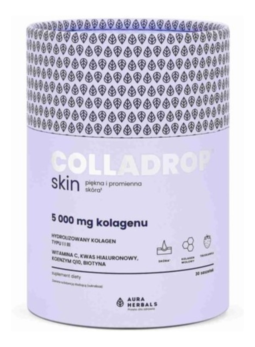 Colladrop skin kolagen morski w saszetkach 50000 mg piękna i promienna skóra 30 saszetek