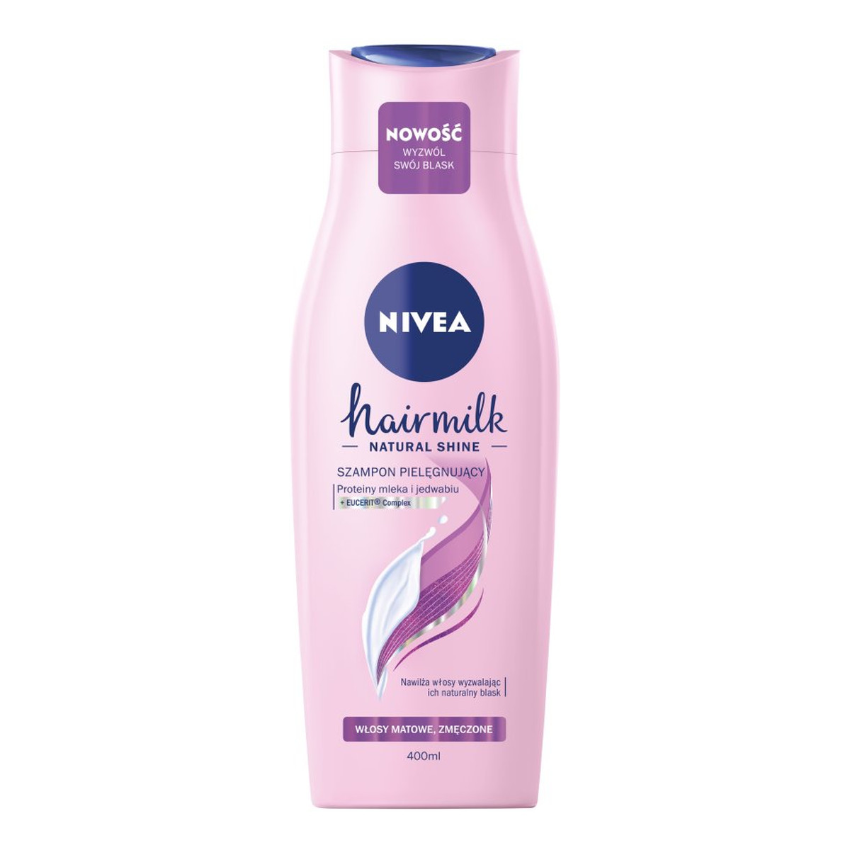 Nivea Hair Milk mleczny Szampon do włosów matowych i zmęczonych 400ml