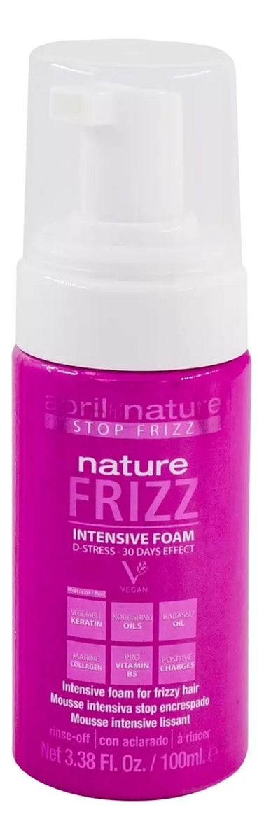 Nature frizz intensive foam pianka do włosów puszących się