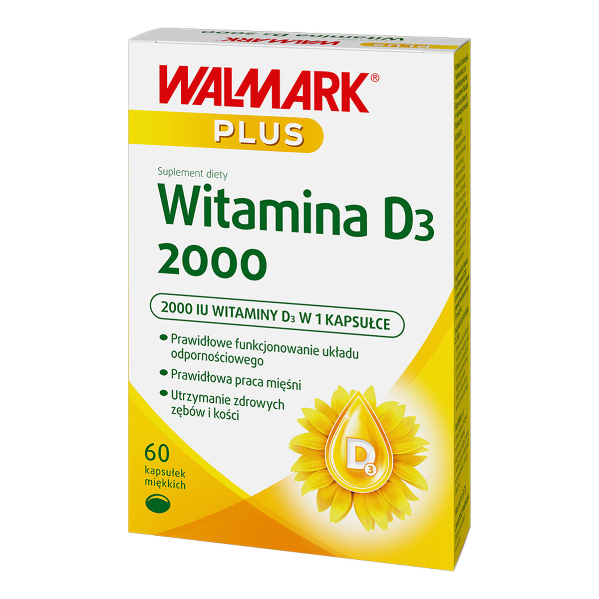 Walmark Plus witamina d3 2000 suplement diety 60 kapsułek