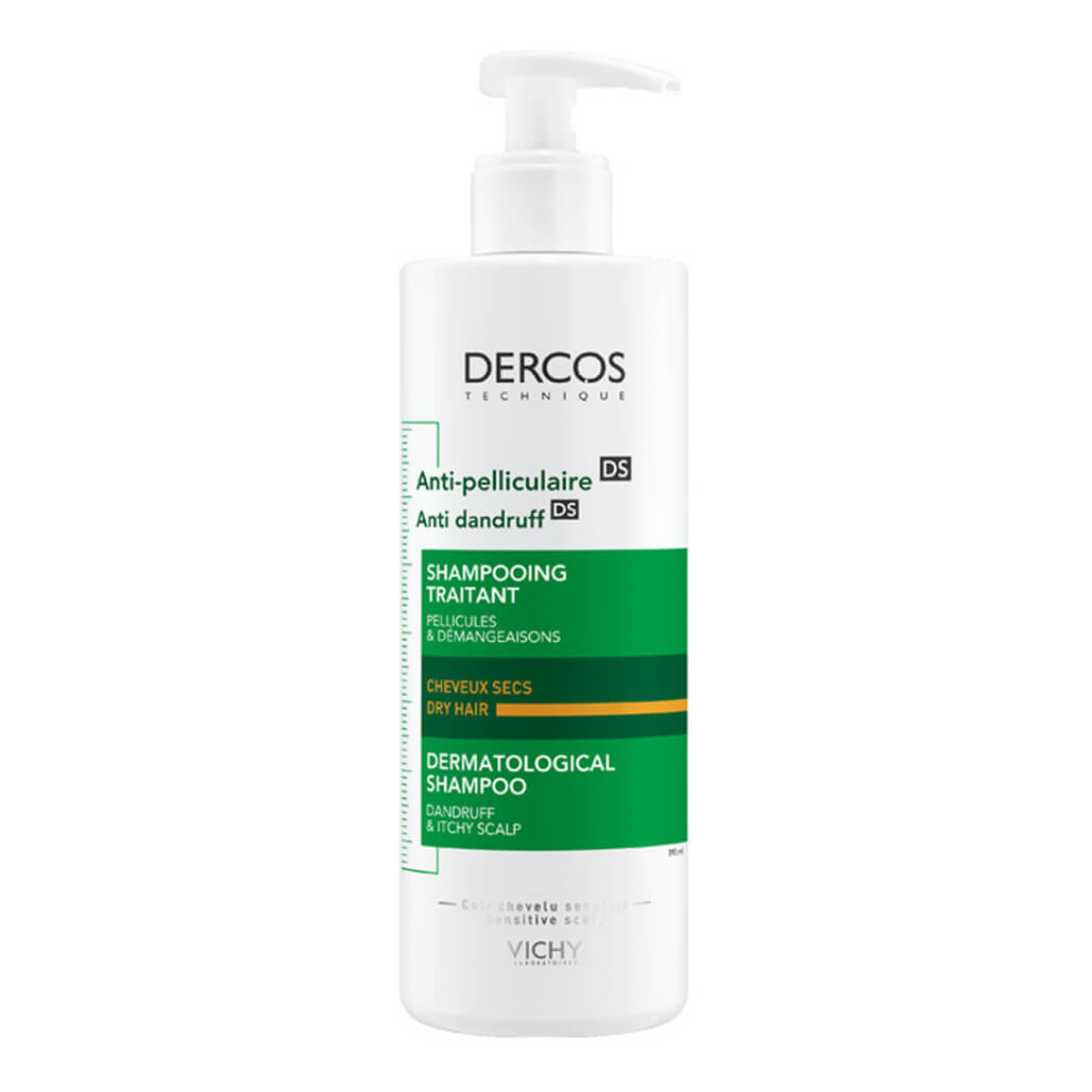 Vichy Dercos anti-dandruff shampoo szampon przeciwłupieżowy do włosów suchych 390ml