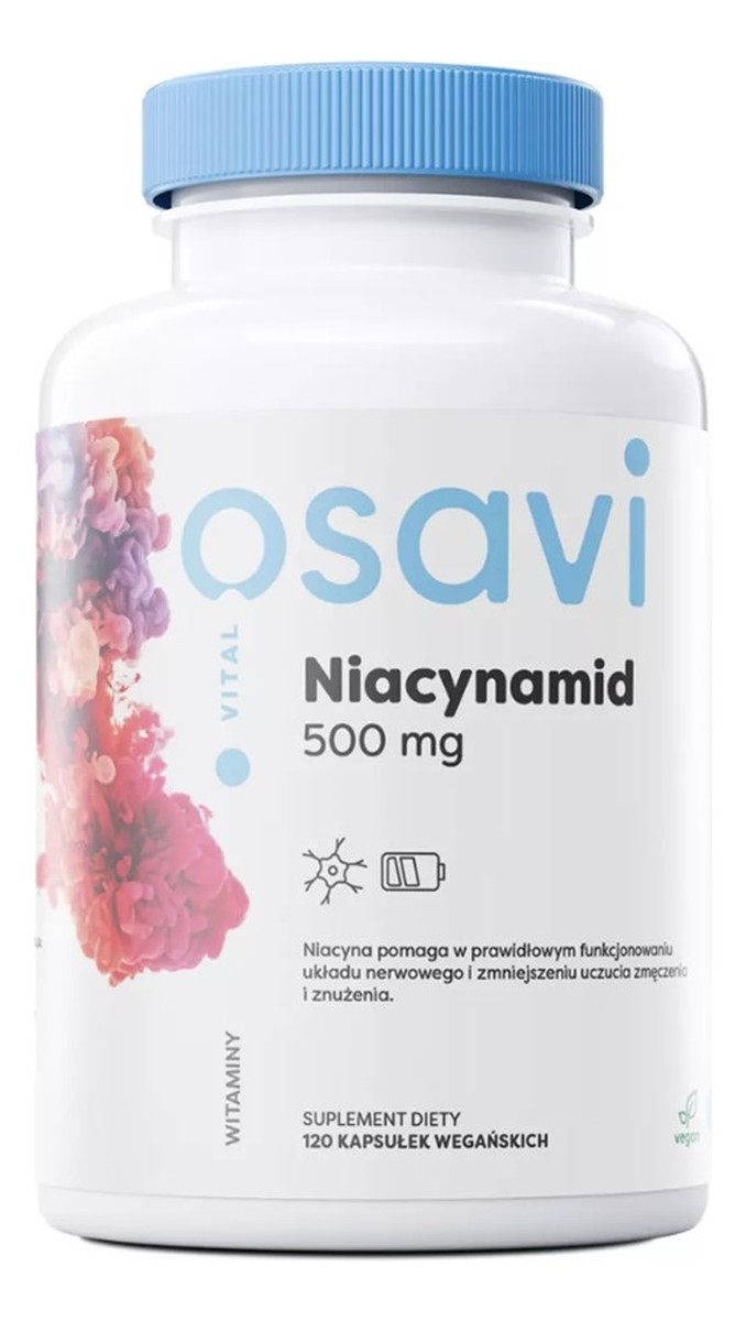 Niacynamid 500mg suplement diety 120 kapsułek