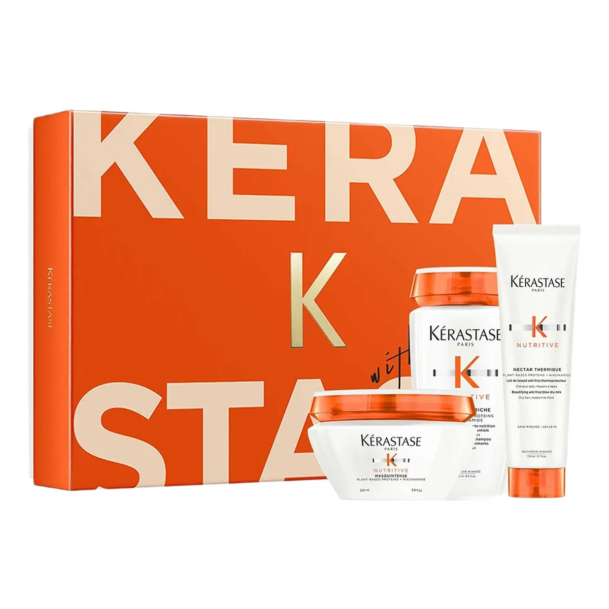 Kerastase Nutritive Zestaw szampon do włosów 250ml + maska do włosów 200ml + nektar termiczny do włosów 150ml