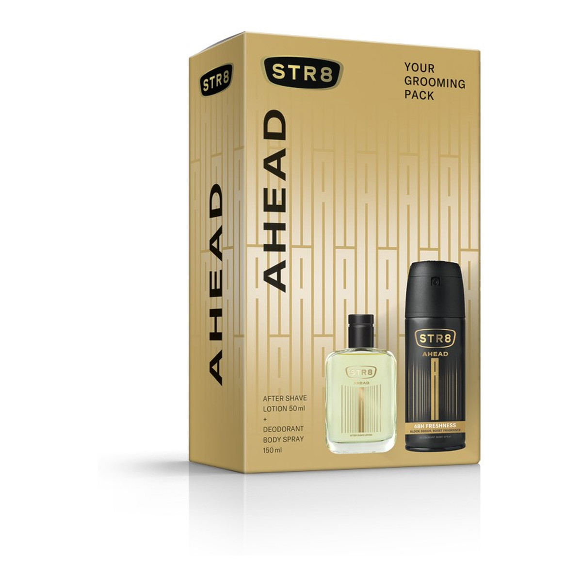 STR8 Zestaw prezentowy ahead (woda po goleniu 50ml+deo spray 150ml)