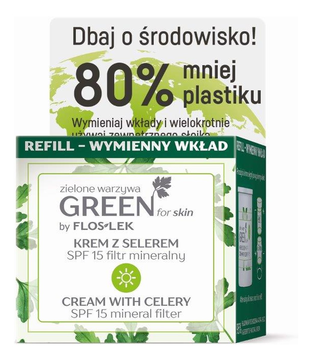 Krem z selerem na dzień SPF15 - nawilżający REFILL - zapas