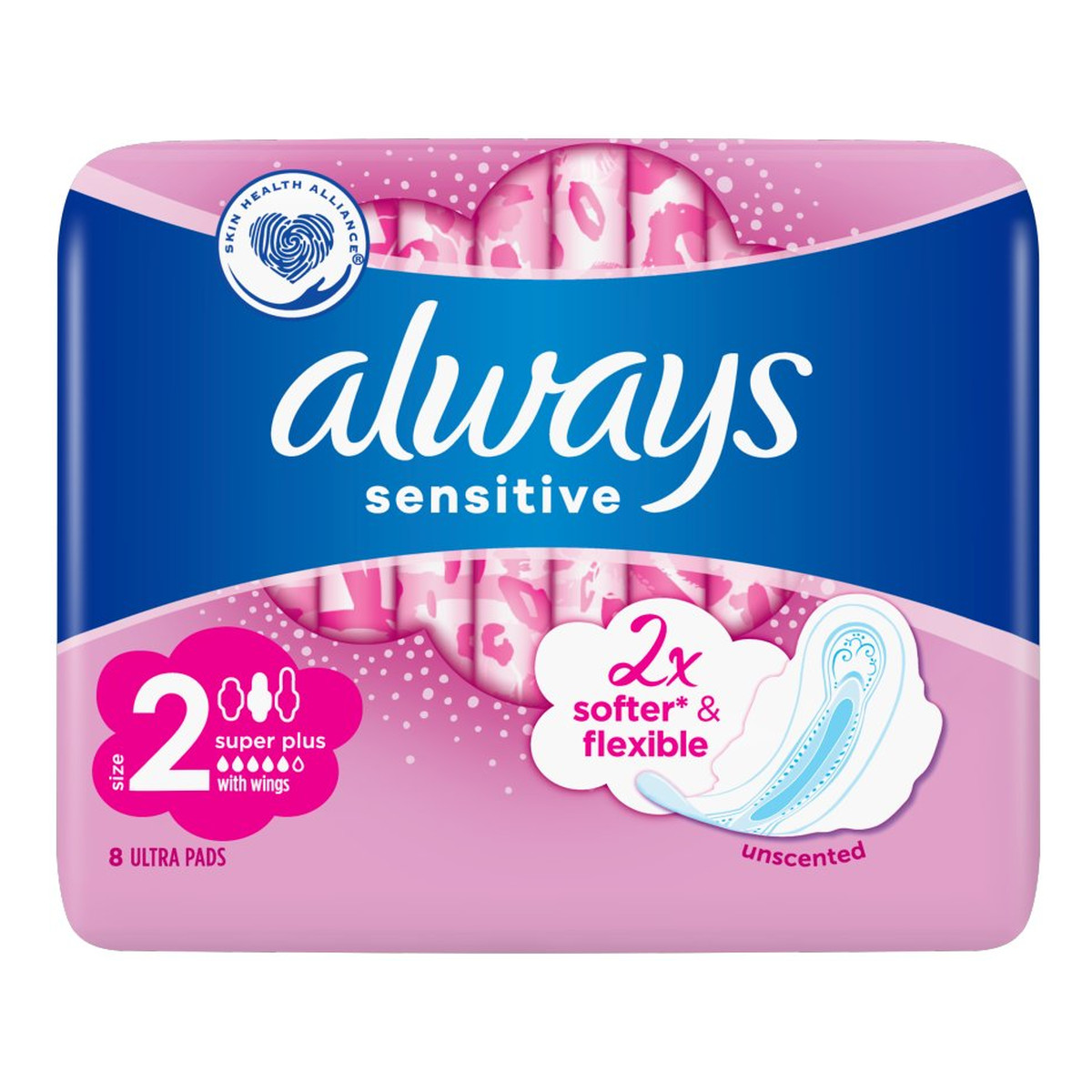 Always Ultra Sensitive Super Plus Podpaski ze skrzydełkami 8szt.