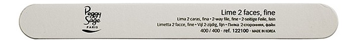 2-way nail file dwustronny pilnik do paznokci 400/400 biały 1szt