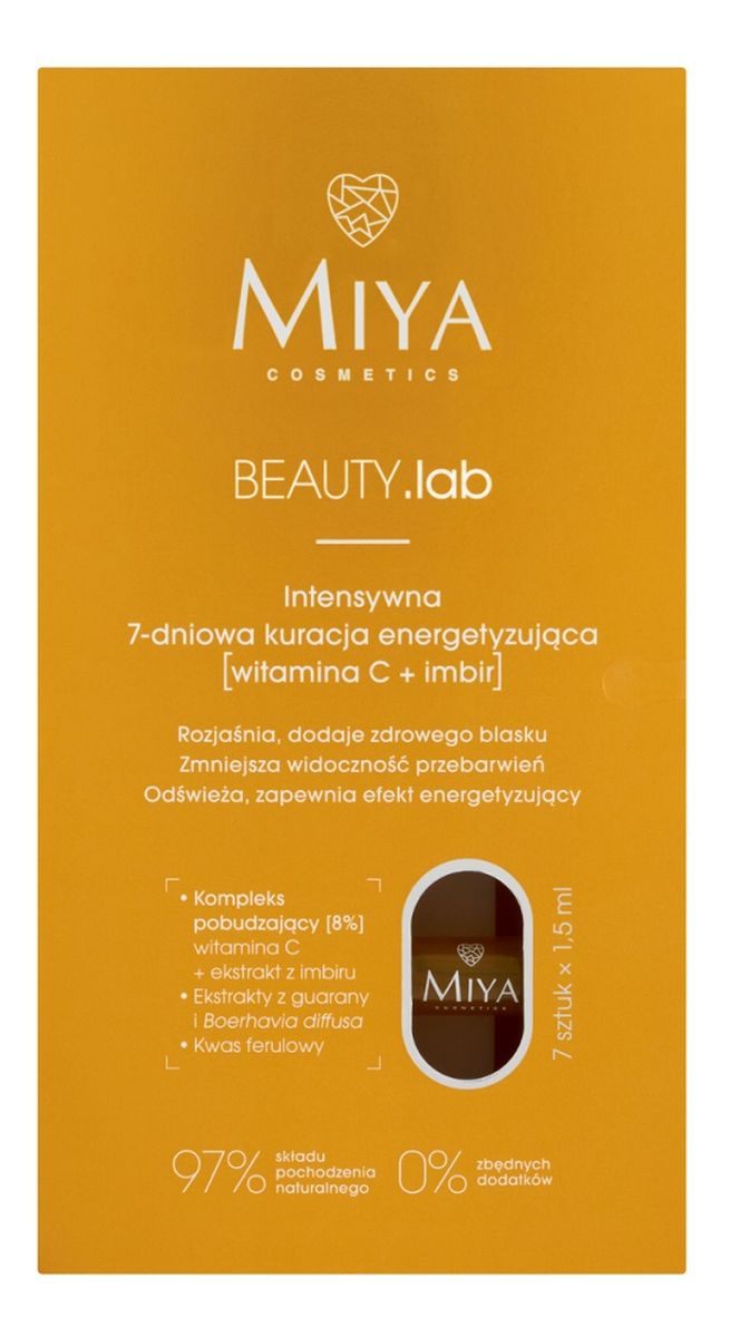 Beauty.lab intensywna 7-dniowa kuracja energetyzująca &lsqb;witamina c + imbir&rsqb; 7x1.