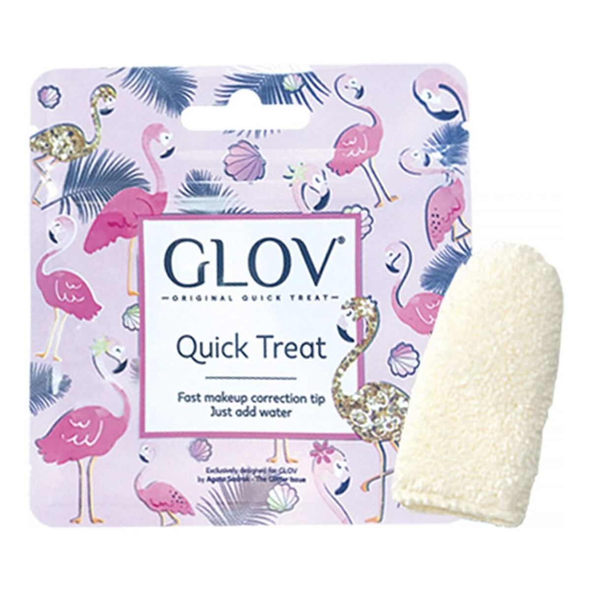 Glov Quick Treat mini rękawiczka do demakijażu Ivory