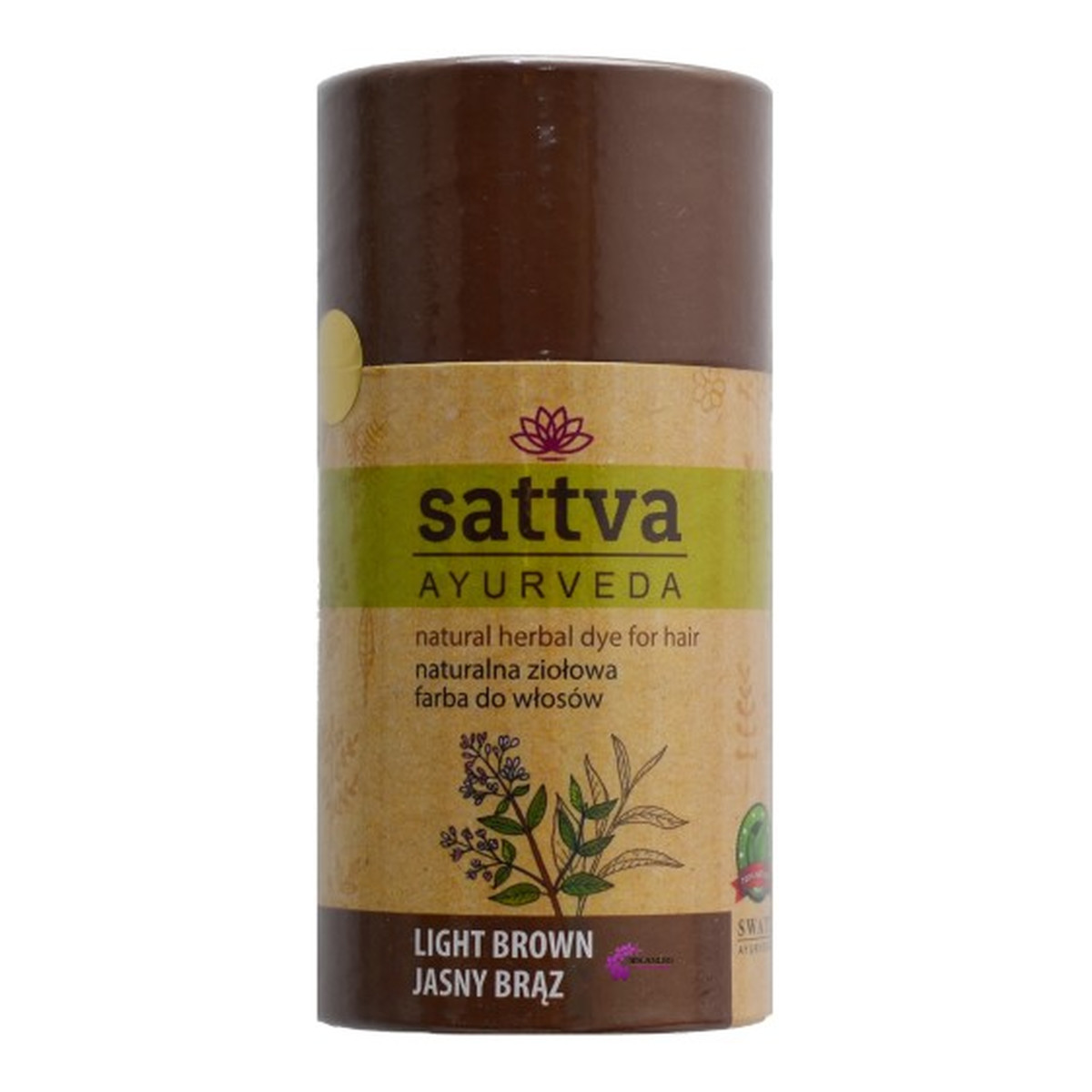 Sattva Naturalna Ziołowa Farba/henna Do Włosów Jasny Brąz Light Brown (10) 150g