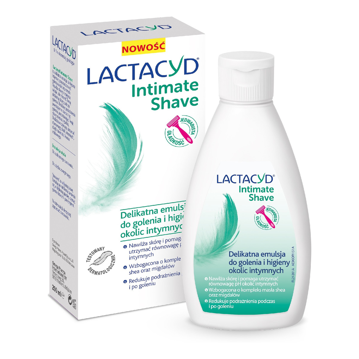 Lactacyd Intimate Shave Delikatna Emulsja do golenia i higieny okolic intymnych 200ml