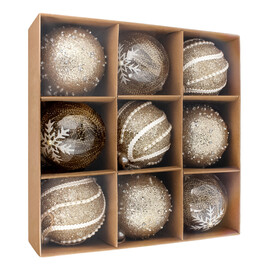 Komplet bombek choinkowych 9szt.