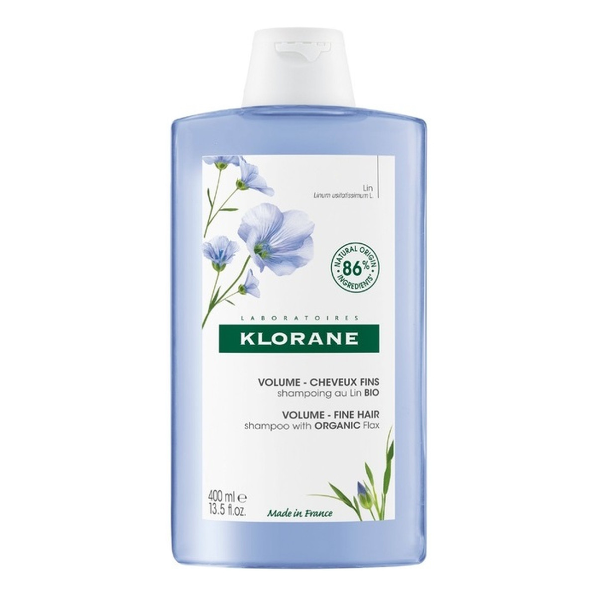 Klorane Volume Fine Hair Shampoo Szampon z lnem nadający objętości 400ml