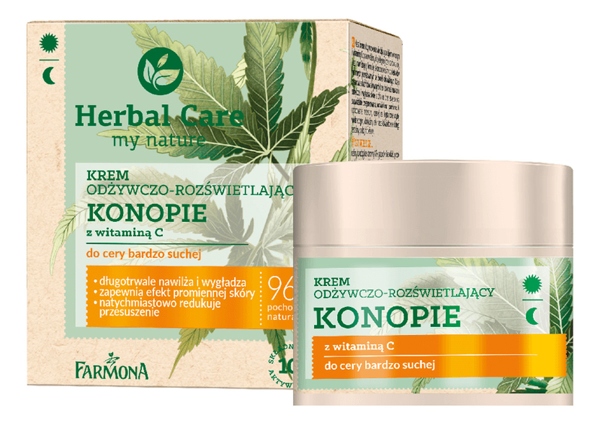Krem odżywczo-rozświetlający Konopie z witaminą C - cera bardzo sucha