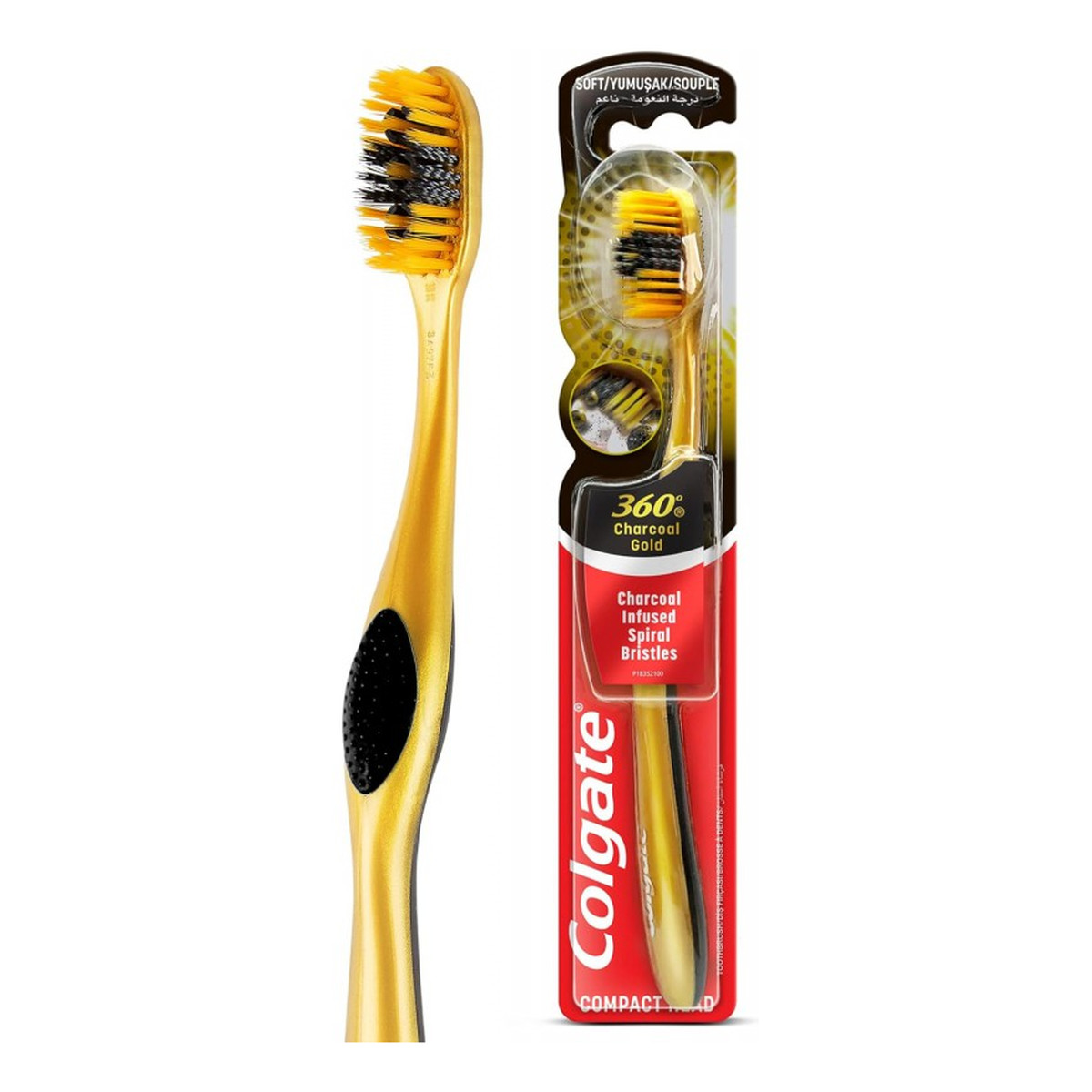 Colgate 360° Szczoteczka do zębów Charcoal Gold Soft