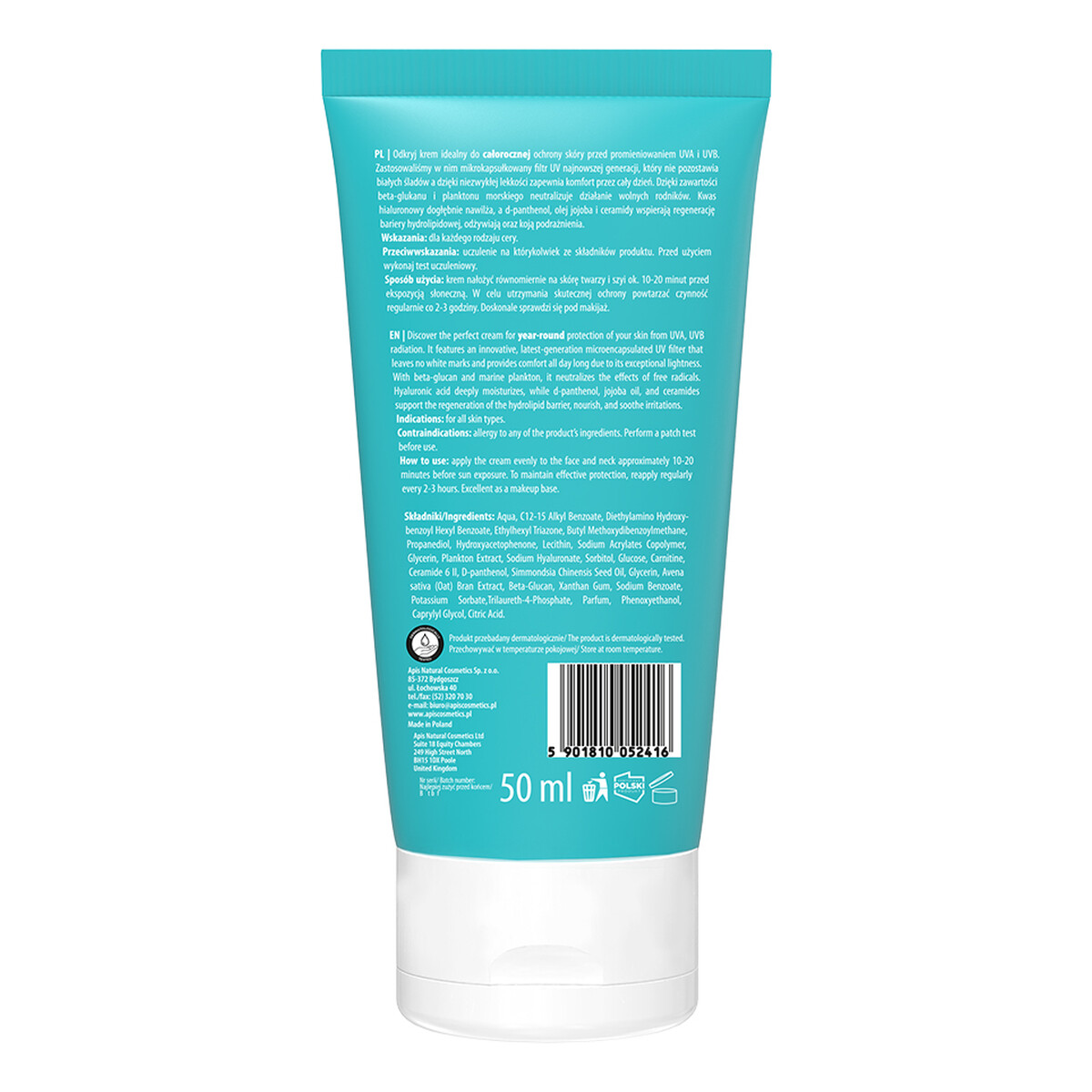 Apis Pure Sun Care Krem do twarzy z filtrami SPF 30 50ml