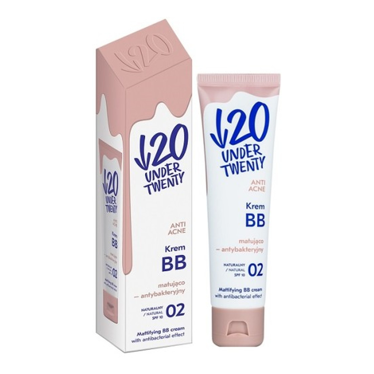 Under Twenty ANTI ACNE Matujący krem BB o działaniu antybakteryjnym SPF 10 60ml