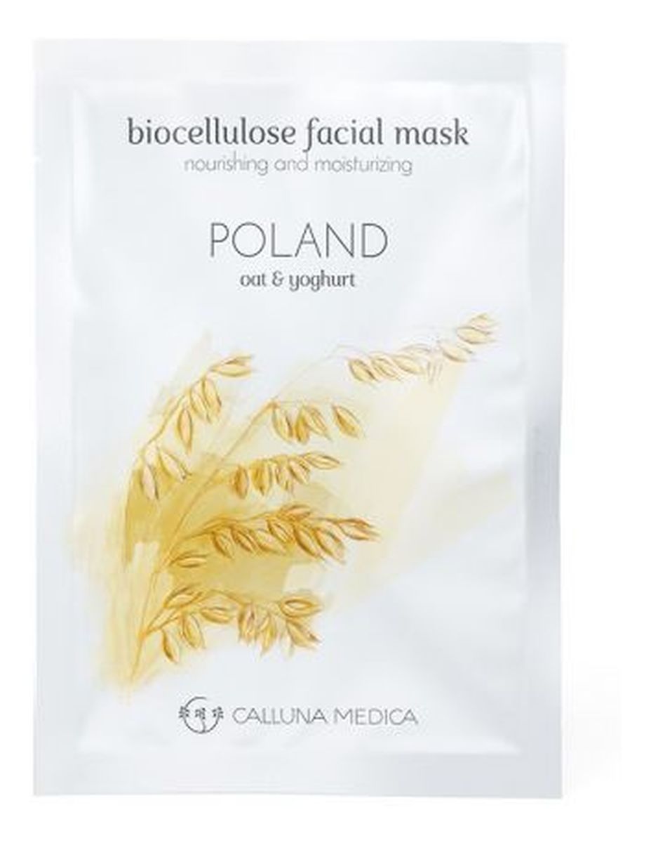 Poland Nourishing & Moisturizing Biocellulose Facial Mask odżywczo-nawilżająca maseczka z biocelulozy Oat & Yoghurt