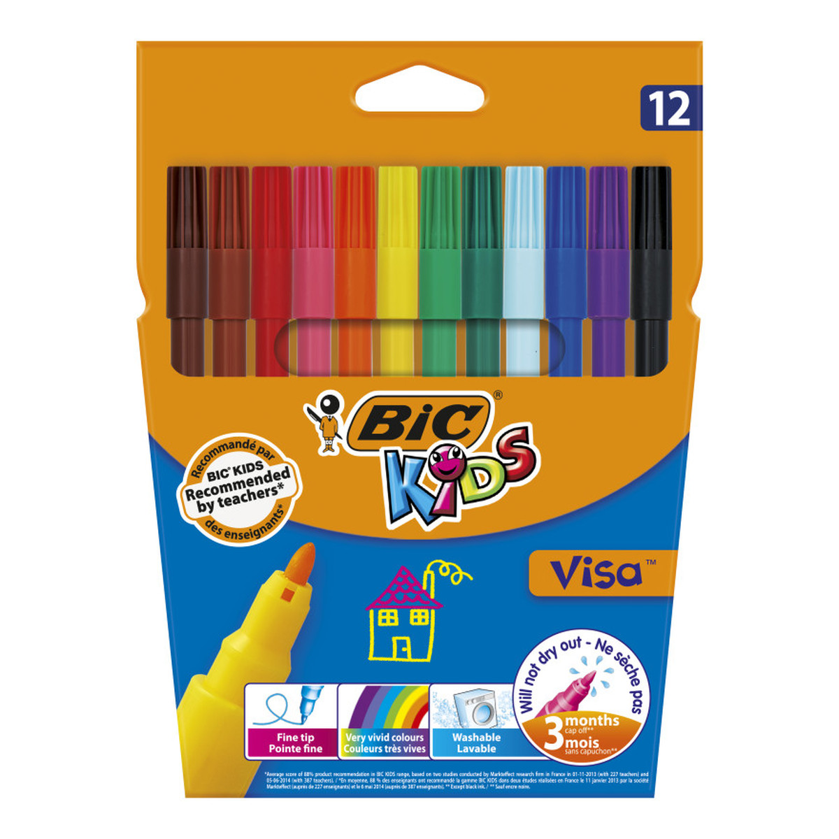 Bic Flamastry Visa 12 kolorów