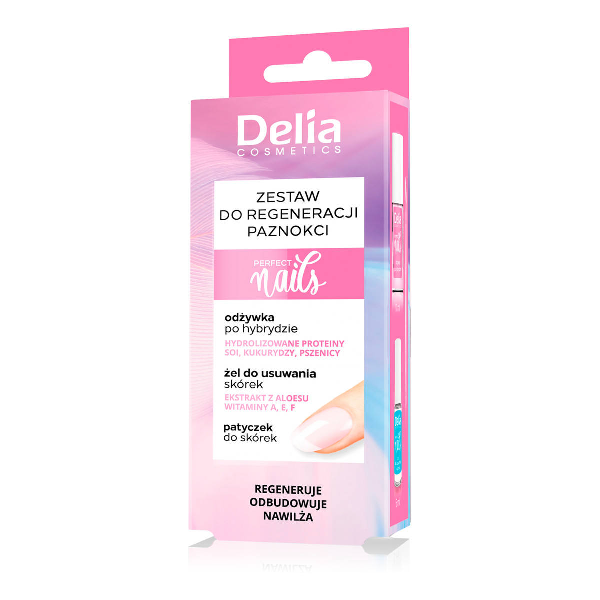 Delia Perfect Nails Zestaw Do Regeneracji Paznokci 3w1 16ml