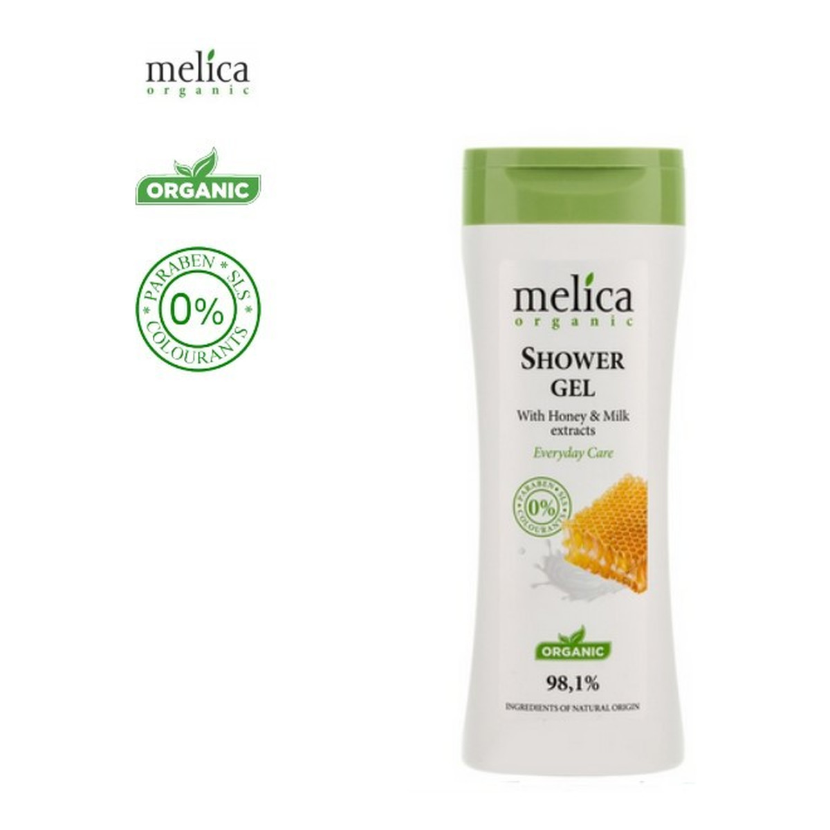 Melica Organic Ekologiczny Odżywczy żel pod prysznic z ekstraktem z miodu i mleka 250ml