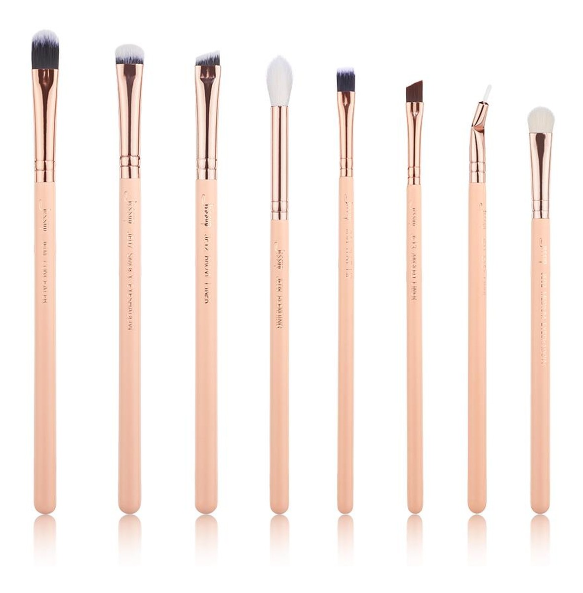 Zestaw 8 pędzli peach/rose T456