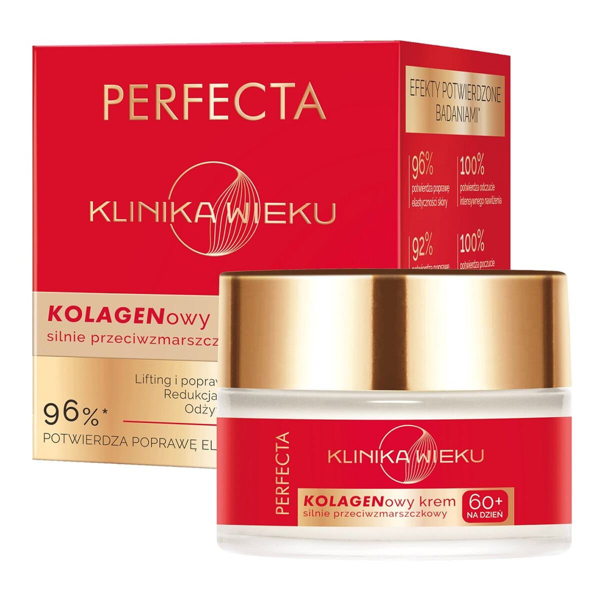 Perfecta Klinika Wieku kolagenowy Krem silnie przeciwzmarszczkowy na dzień 60+ 50ml