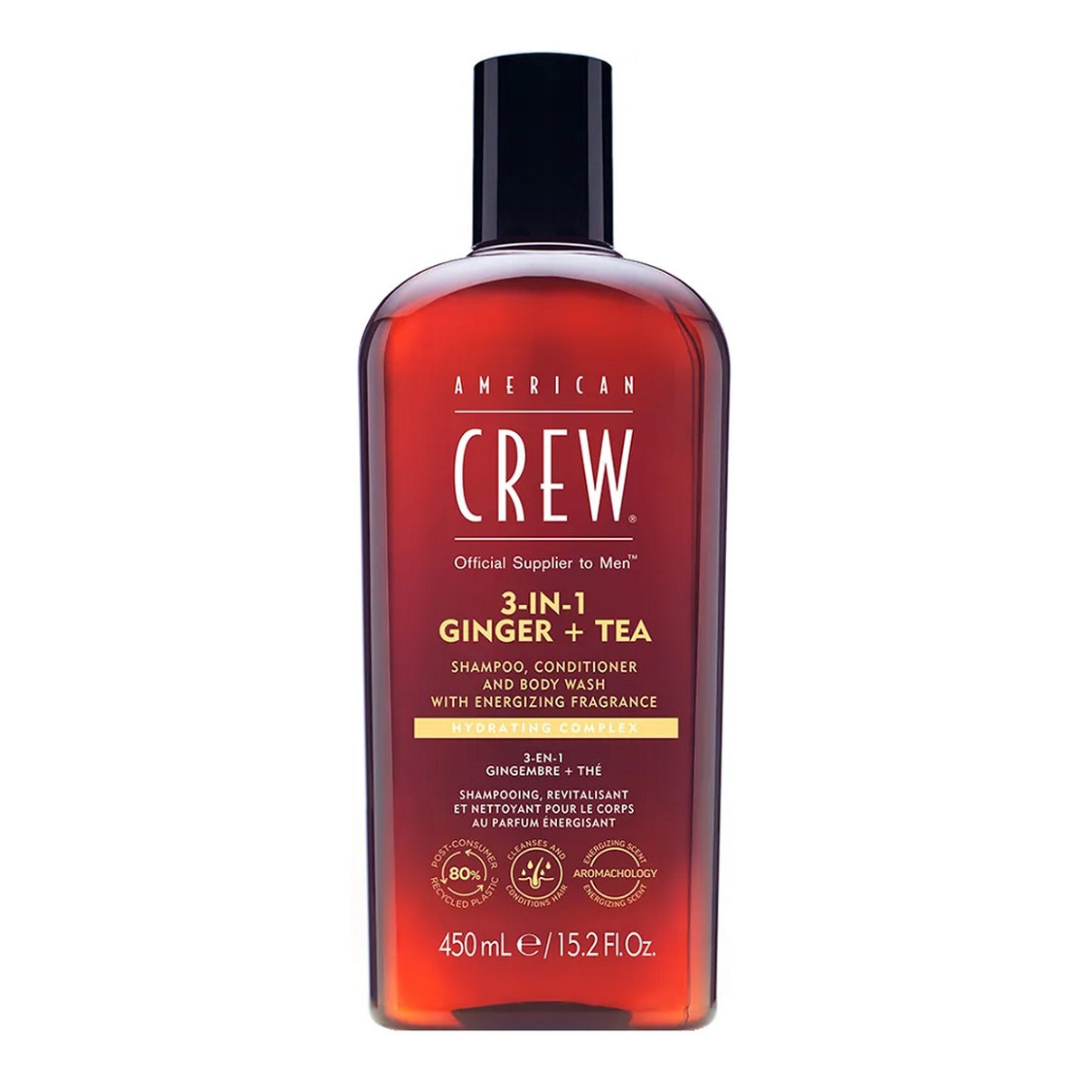 American Crew 3-in-1 Ginger + Tea szampon odżywka i Żel do mycia ciała 450ml