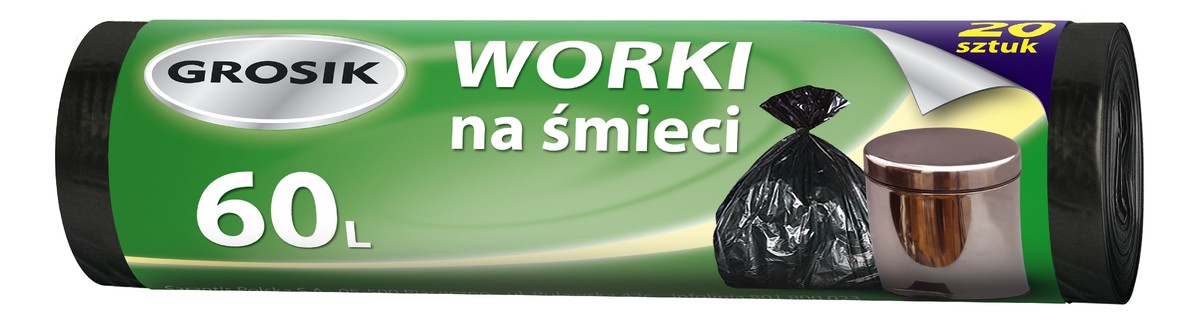 Worki na śmieci HD 60l/20sztuk