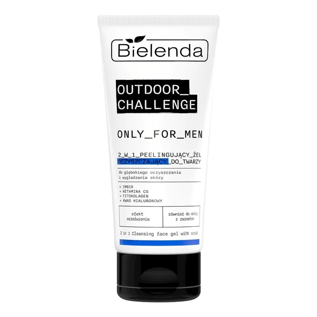 Bielenda Only For Men Outdoor Challenge 2w1 peelingujący Żel oczyszczający do twarzy 150g