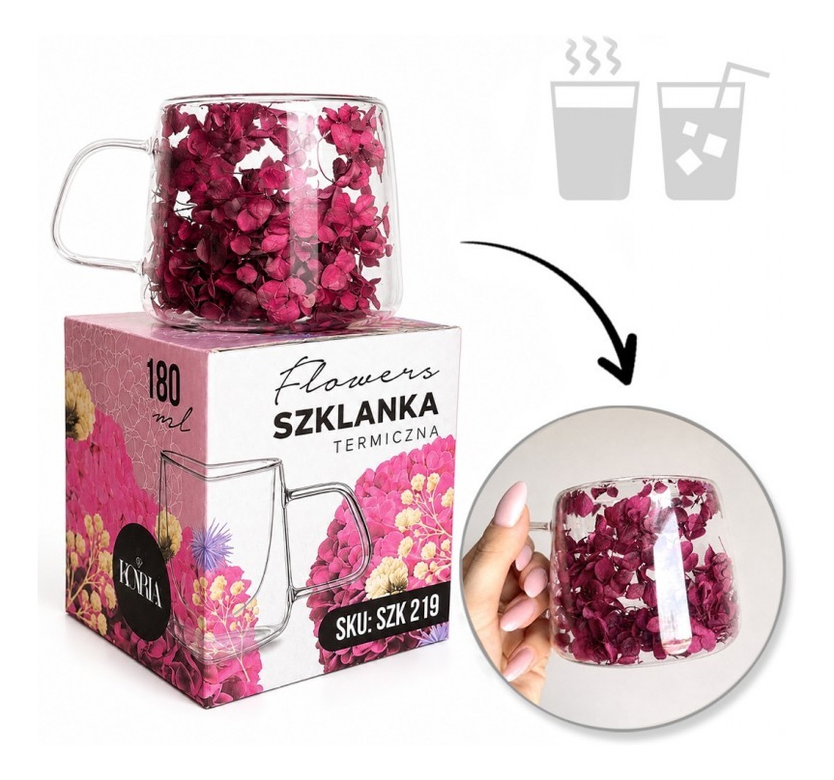 Szklanka termiczna Burgund