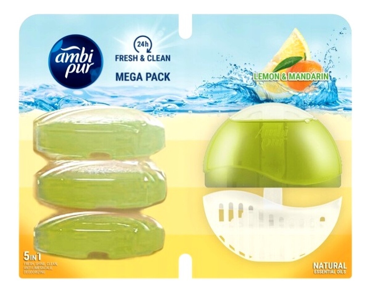 Zawieszka do WC Starter + 3 Wkłady Lemon & Mandarin 3x55ml