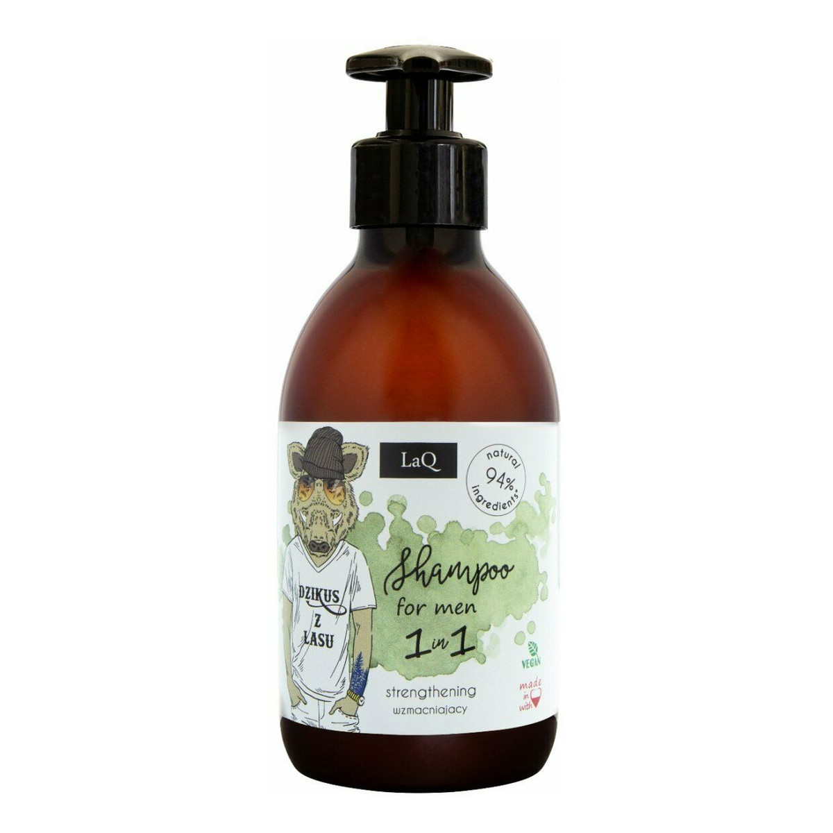 Laq Naturalny Szampon do włosów wzmacniający dla mężczyzn Dzikus z lasu 300ml