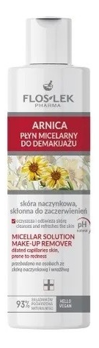 Arnica płyn micelarny do demakijażu skóry naczynkowej