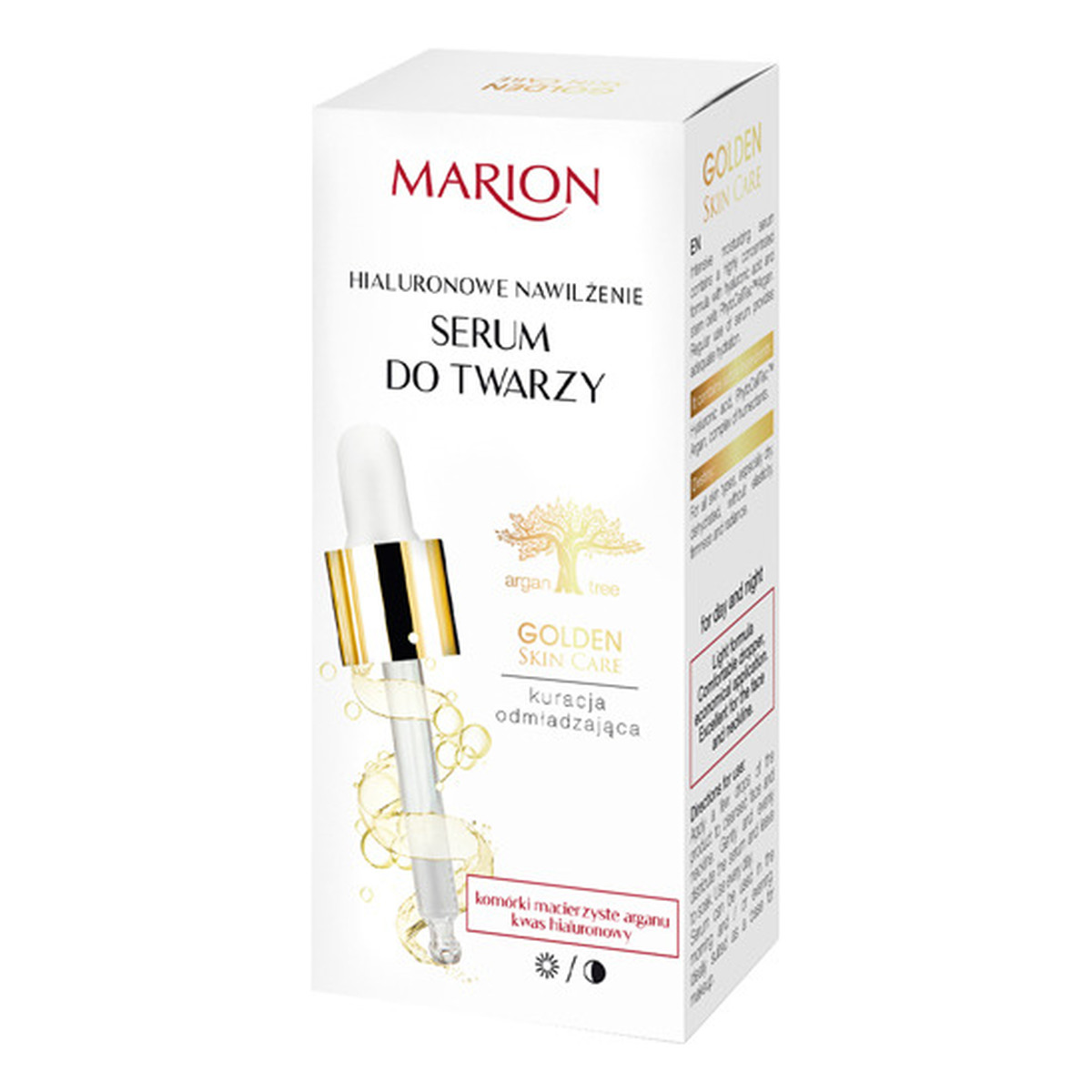 Marion Golden Skin Care Serum Do Twarzy, Szyi i Dekoltu Na Dzień i Na Noc 20ml