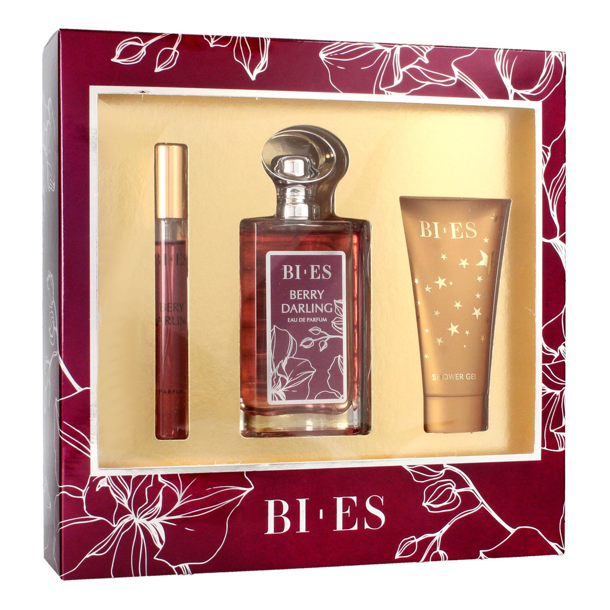 Bi-es Berry Darling Komplet (woda perfumowana 100ml+parfum 12ml+żel pod prysznic 50ml) 162ml
