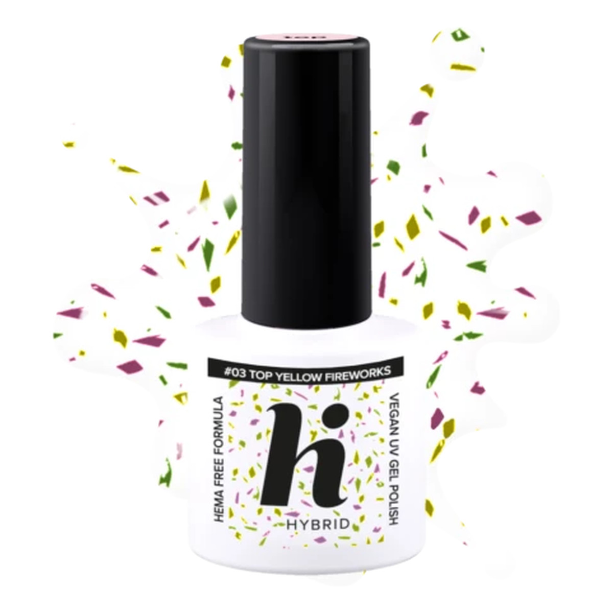 Hi Hybrid Fireworks HEMA Free Top na lakier hybrydowy No Wipe 5ml