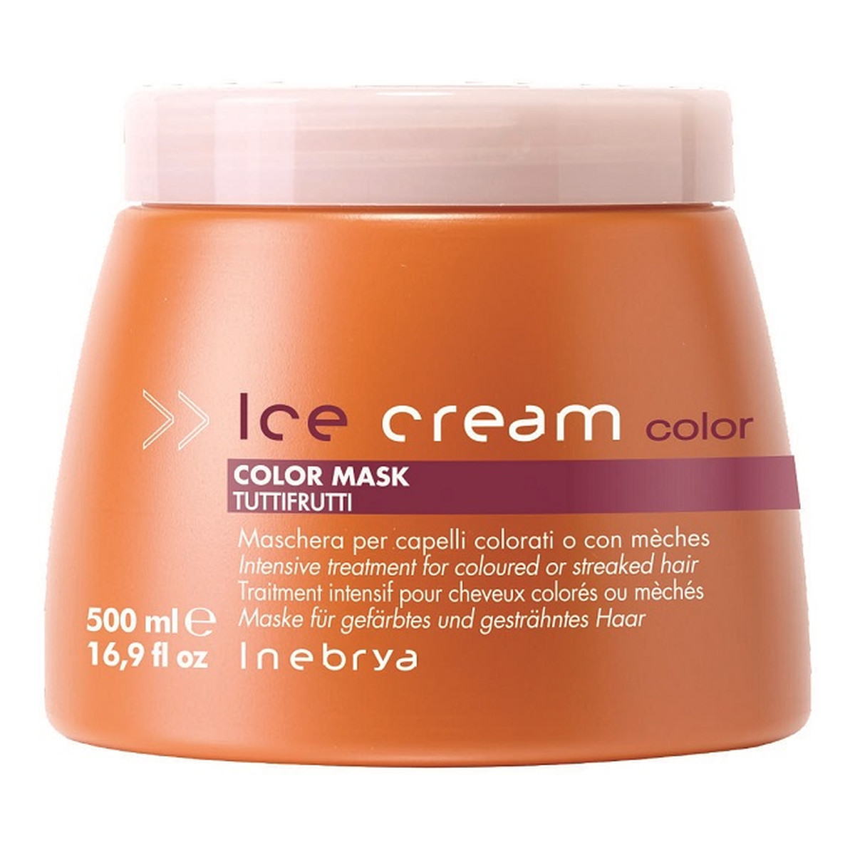 Inebrya Ice cream color mask maska do włosów farbowanych tuttifrutti 500ml