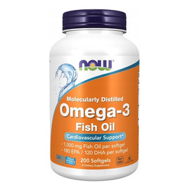 Omega3 fish oil suplement diety 200 kapsułek
