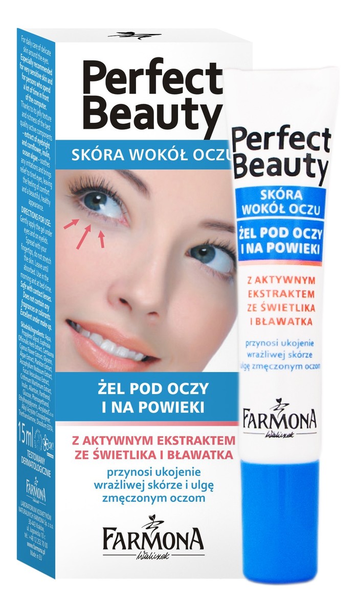 Żel Pod Oczy i Na Powieki z Aktywnym Ekstraktem Ze Świetlika i Bławatka
