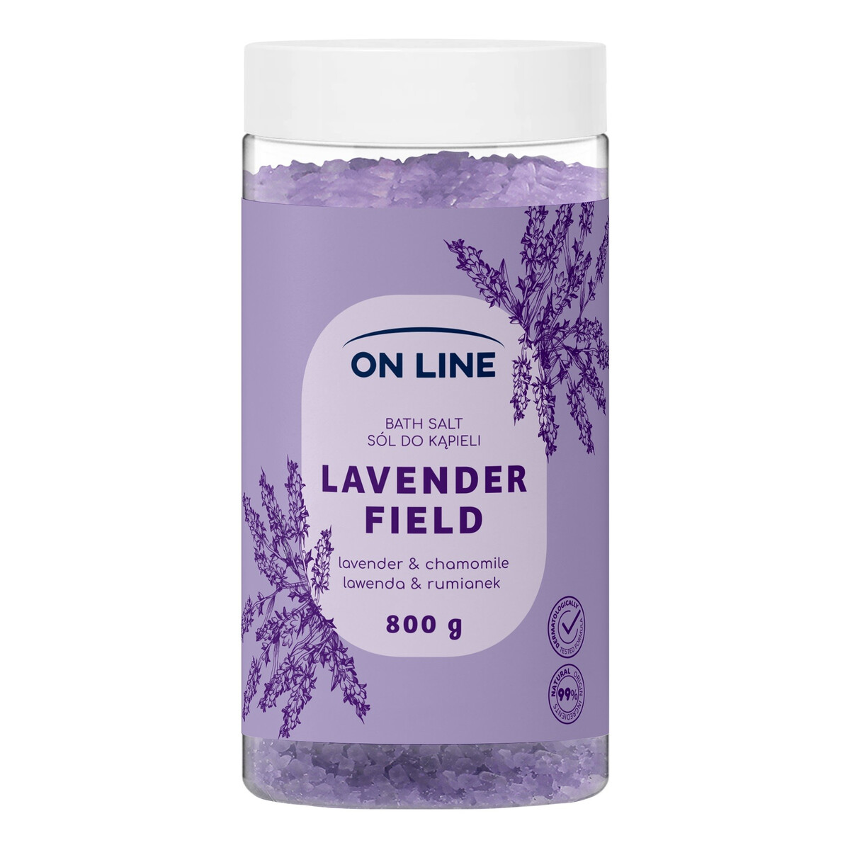 On Line Sól do kąpieli Lavender Field 800g