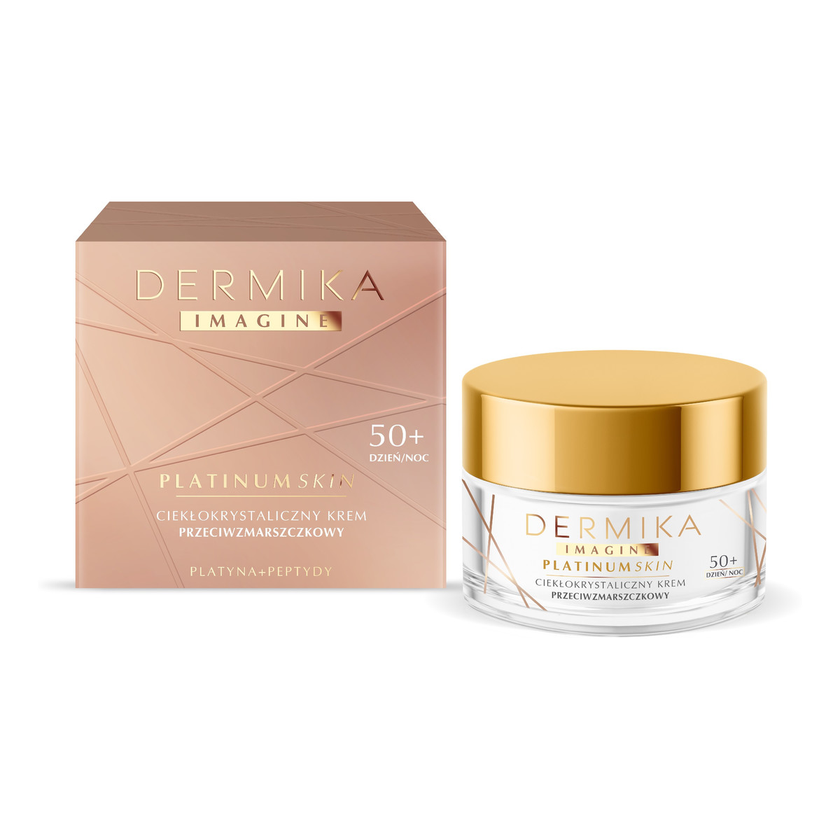 Dermika Imagine Platinum Skin Ciekłokrystaliczny Krem przeciwzmarszczkowy na dzień i noc 50+ 50ml