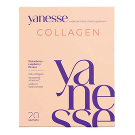 Yanesse collagen suplement diety w proszku o smaku truskawkowo-malinowym 20 saszetek