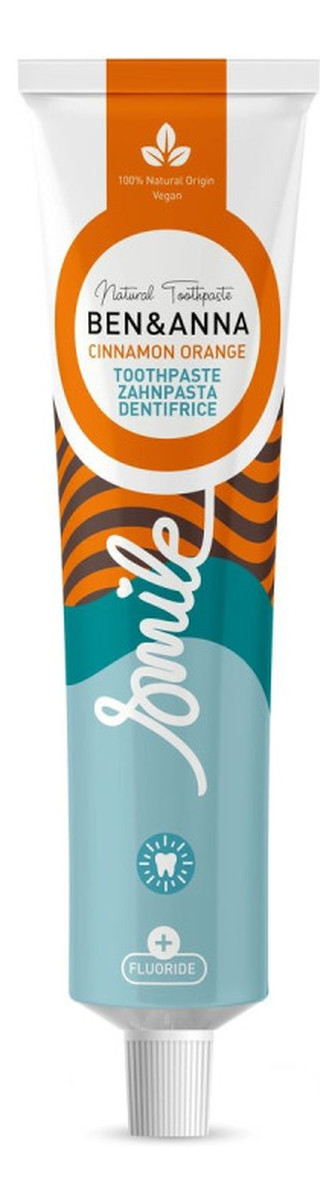 Natural toothpaste naturalna pasta do zębów z fluorem pomarańcza z cynamonem